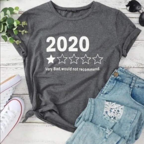 Shein 2020 Bad Year Gray Shirt Size Medium - Picture 3 of 7